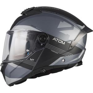 Výklopná prilba na motorku MT Atom 2 SV Kaster C2 matná čierno-šedá