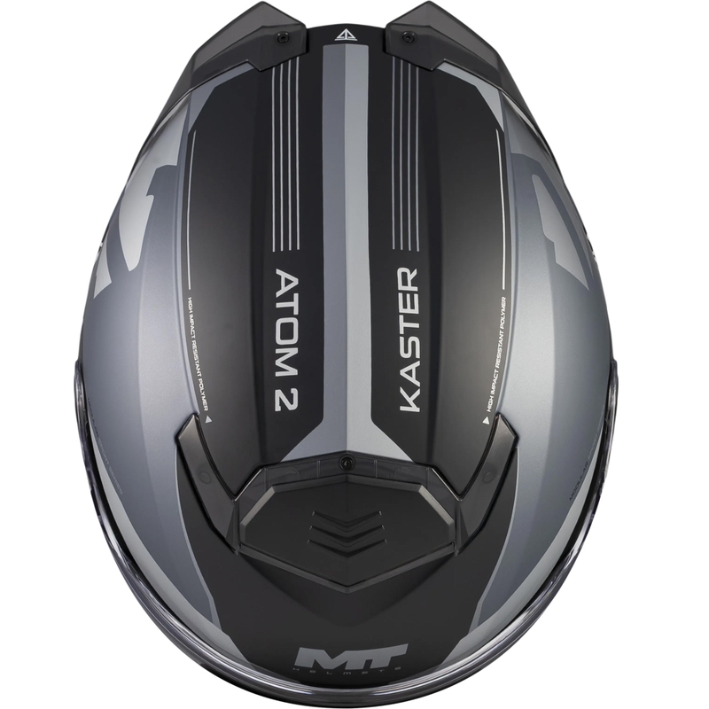 Výklopná prilba na motorku MT Atom 2 SV Kaster C2 matná čierno-šedá