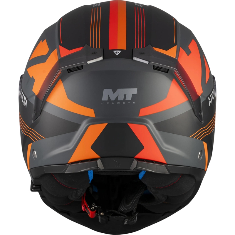 Výklopná prilba na motorku MT Atom 2 SV Kaster C14 matná čierno-šedo-oranžová