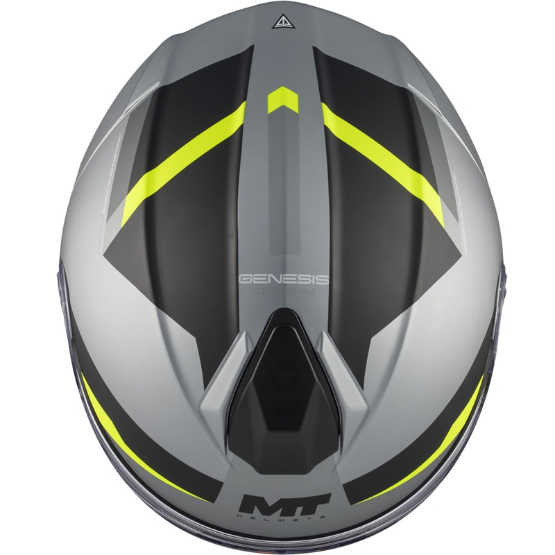 Výklopná prilba na motorku MT Genesis R SV Cheeky C3 čierno-šedo-fluo žltá