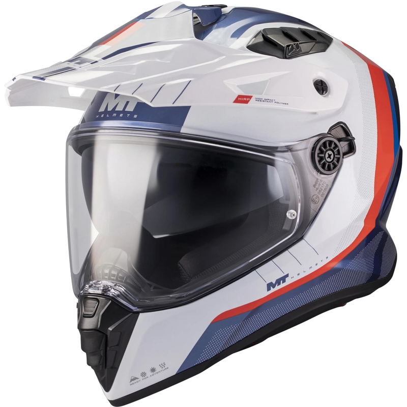 Enduro prilba na motorku MT Track SV Nomad C0 modro-bielo-červená