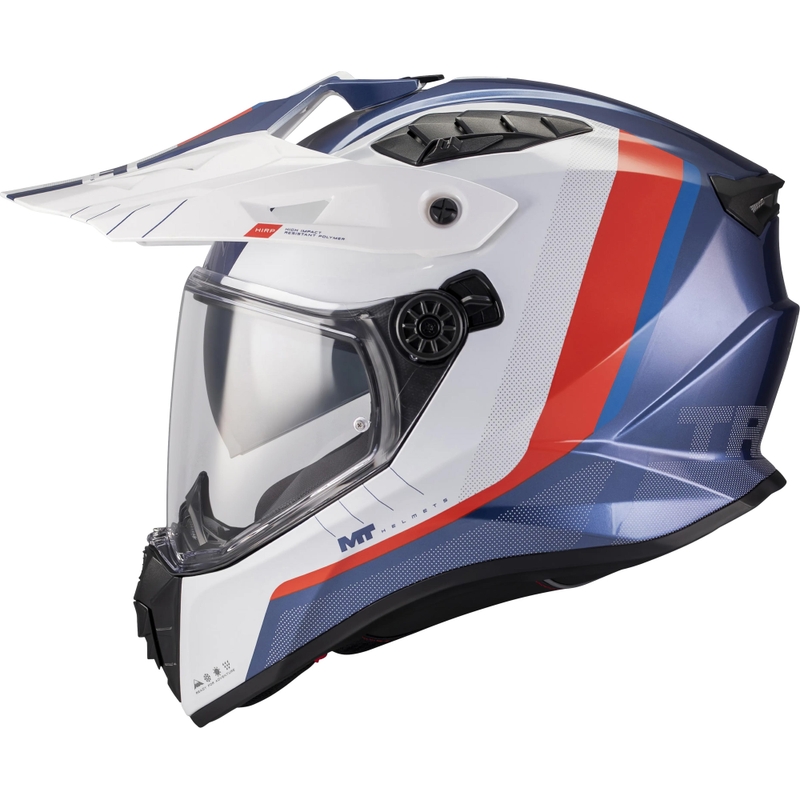 Enduro prilba na motorku MT Track SV Nomad C0 modro-bielo-červená