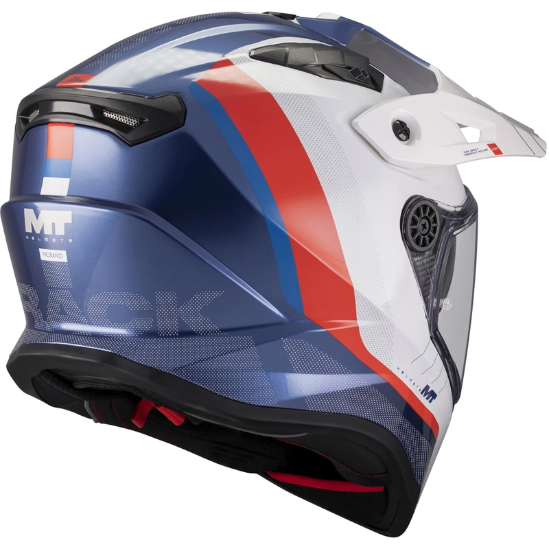 Enduro prilba na motorku MT Track SV Nomad C0 modro-bielo-červená