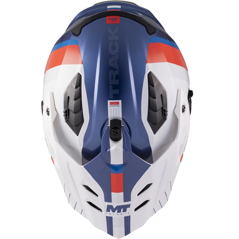 Enduro prilba na motorku MT Track SV Nomad C0 modro-bielo-červená