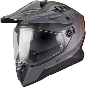 Enduro helma na motorku MT Track SV Nomad B25 matná čierno-šedo-červená