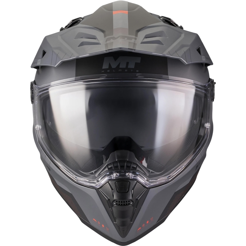 Enduro helma na motorku MT Track SV Nomad B25 matná čierno-šedo-červená