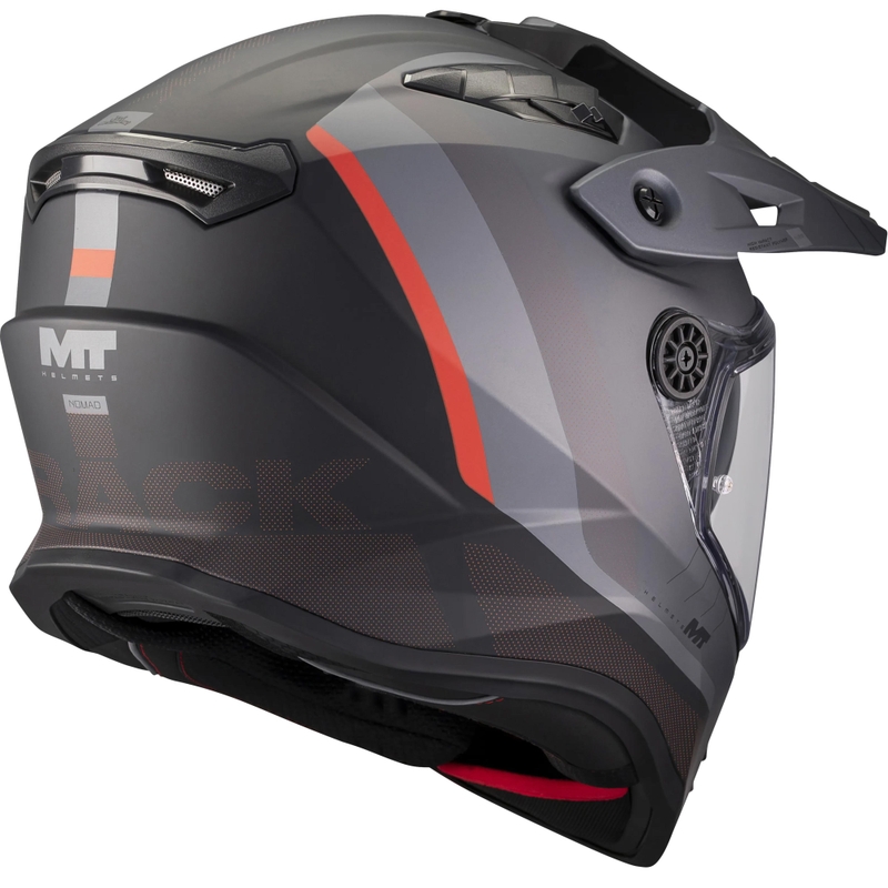 Enduro helma na motorku MT Track SV Nomad B25 matná čierno-šedo-červená