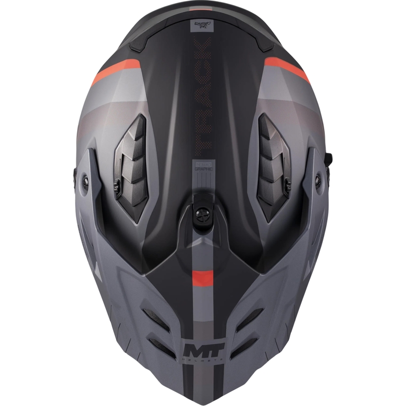Enduro helma na motorku MT Track SV Nomad B25 matná čierno-šedo-červená