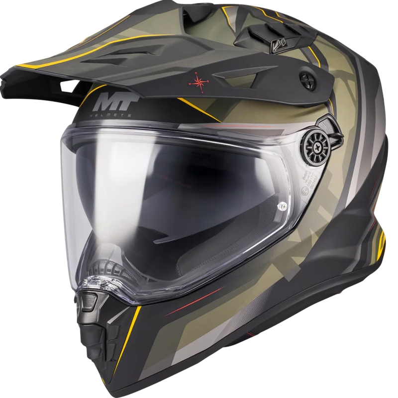 Enduro helma na motorku MT Track SV Questor B9 matná čierno-hnedá