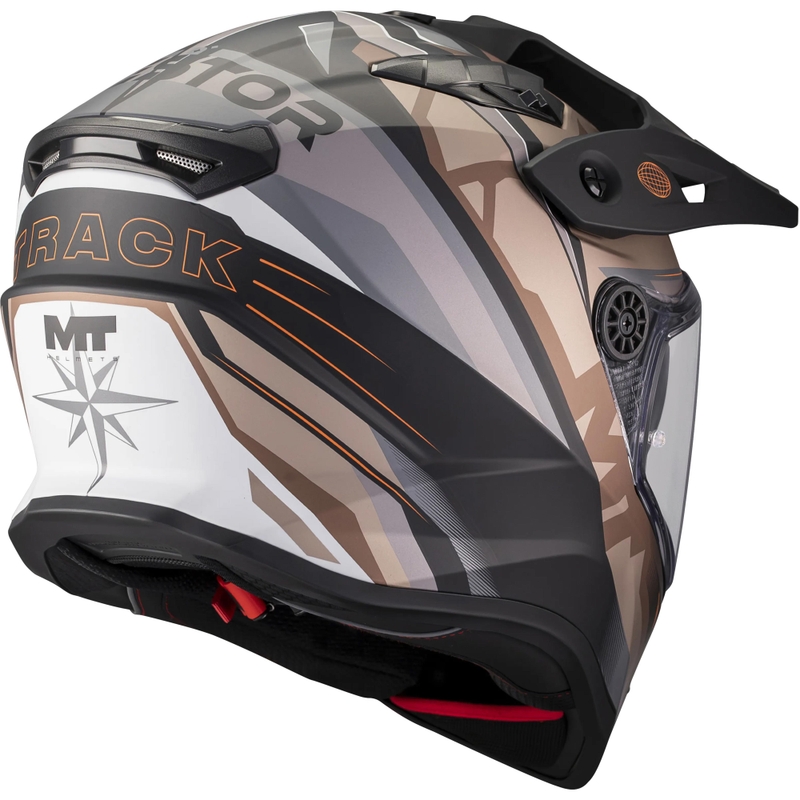 Enduro helma na motorku MT Track SV Questor B9 matná čierno-hnedá
