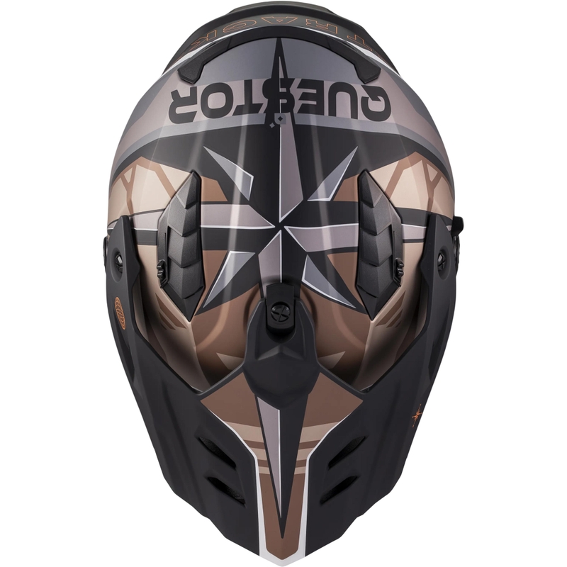 Enduro helma na motorku MT Track SV Questor B9 matná čierno-hnedá