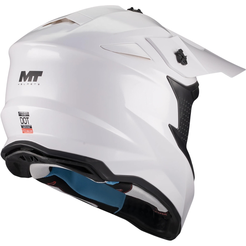 Motokrosová prilba na motorku MT Falcon S Pure A0 biela