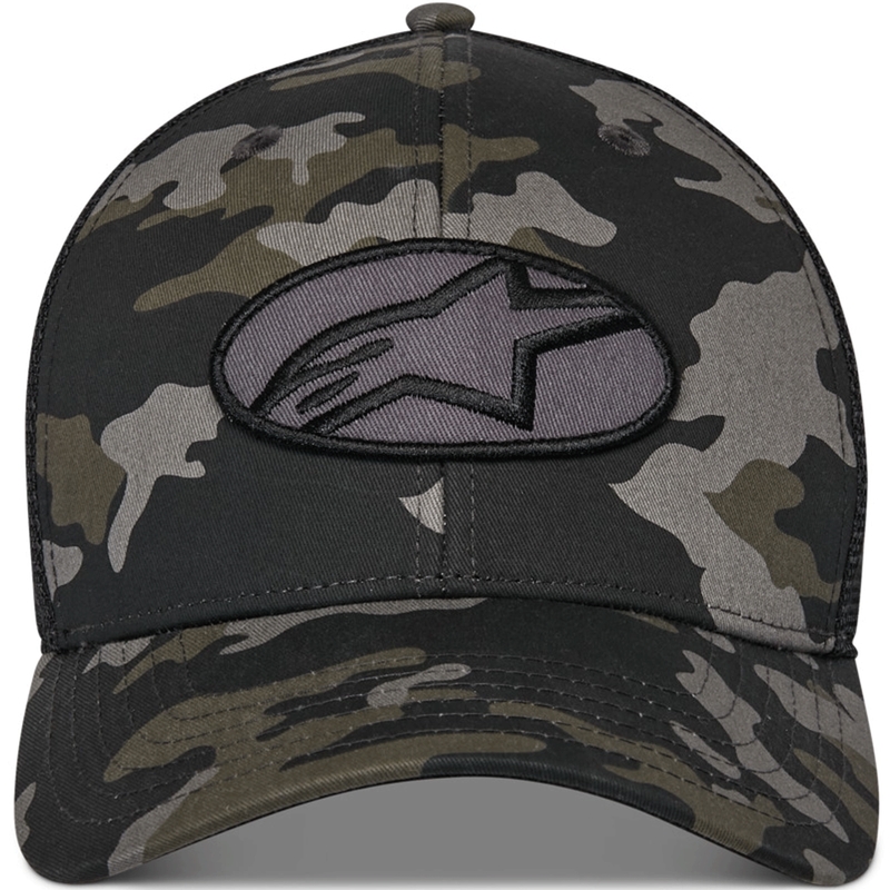 Šiltovka Alpinestars Oblique Camo Trucker čierno-camo-čierna