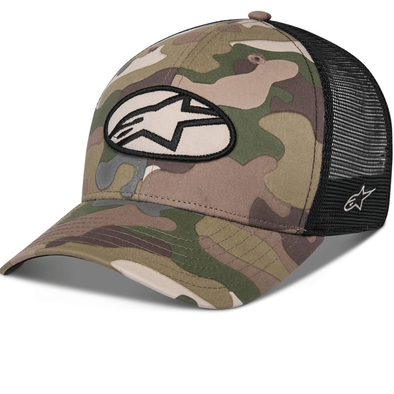 Šiltovka Alpinestars Oblique Camo Trucker zeleno-camo-čierna