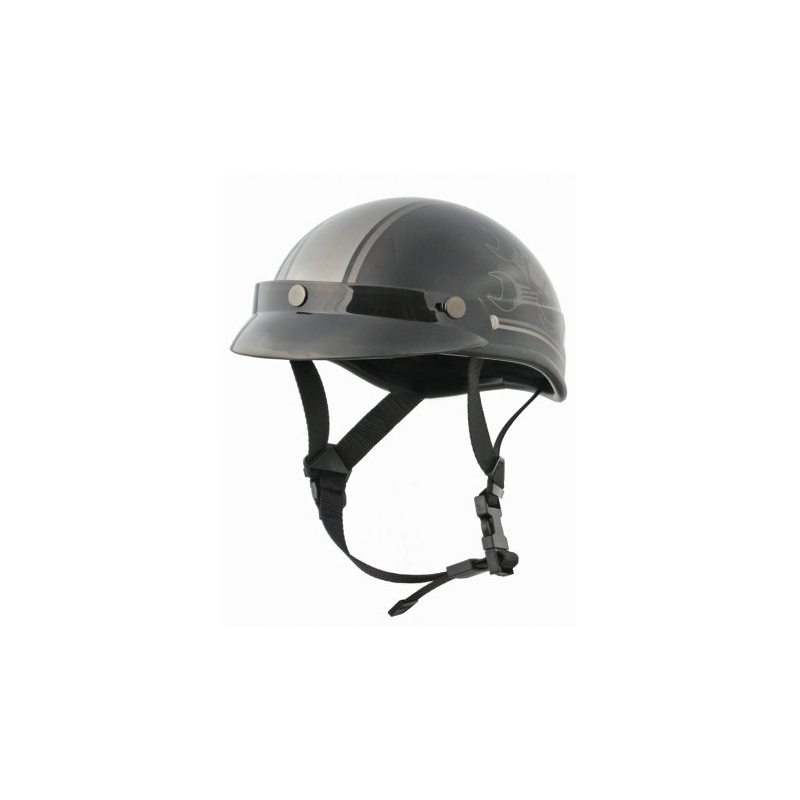 Moto prilby Braincap Rusty Pistons Skull Shine čierna matná