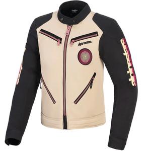 Dámska bunda na motorku Alpinestars Stella Grace pieskovo-čierno-viacfarebná