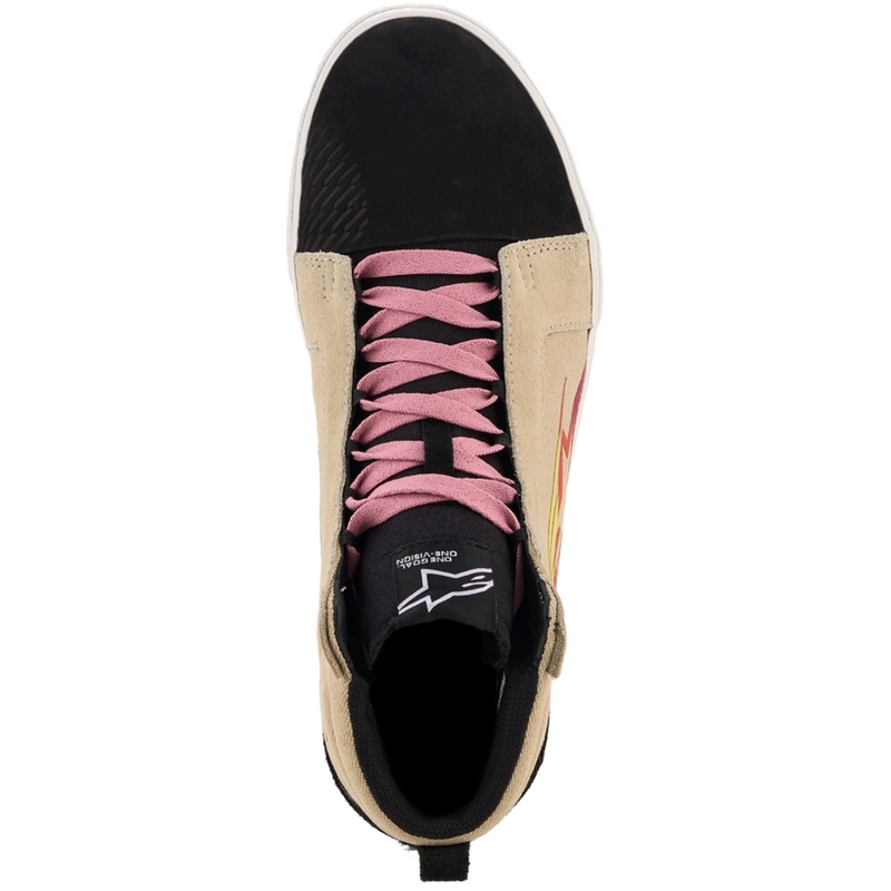 Topánky na motorku Alpinestars Ride-63 Canvas krémovo-čierno-biele