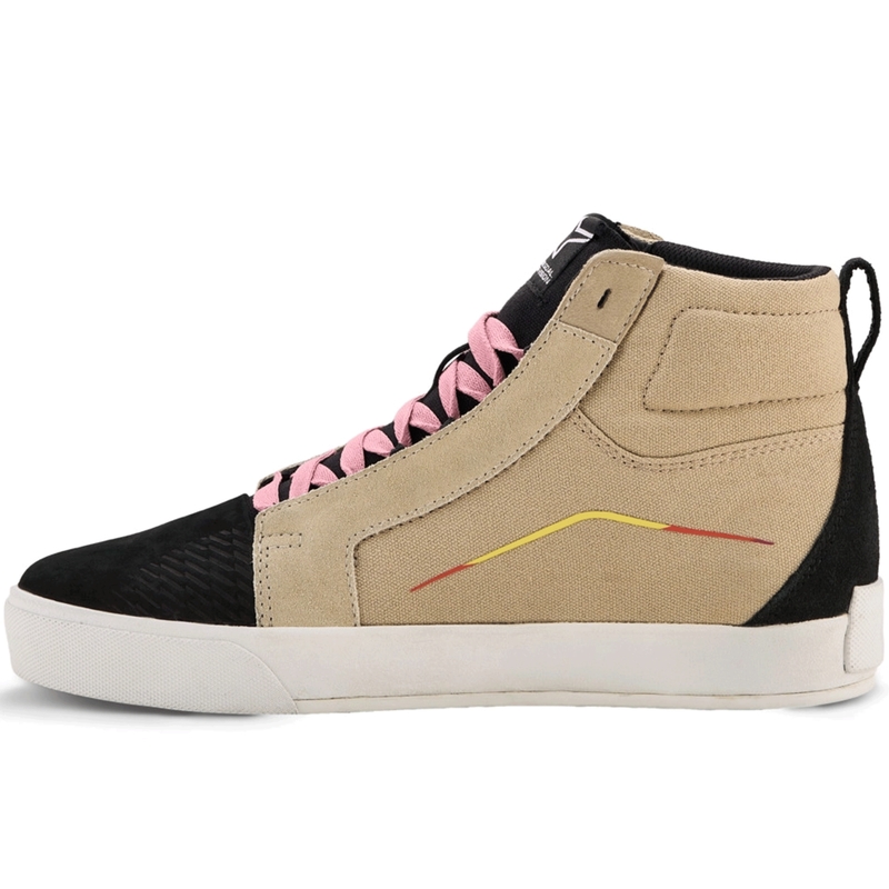 Topánky na motorku Alpinestars Ride-63 Canvas krémovo-čierno-biele