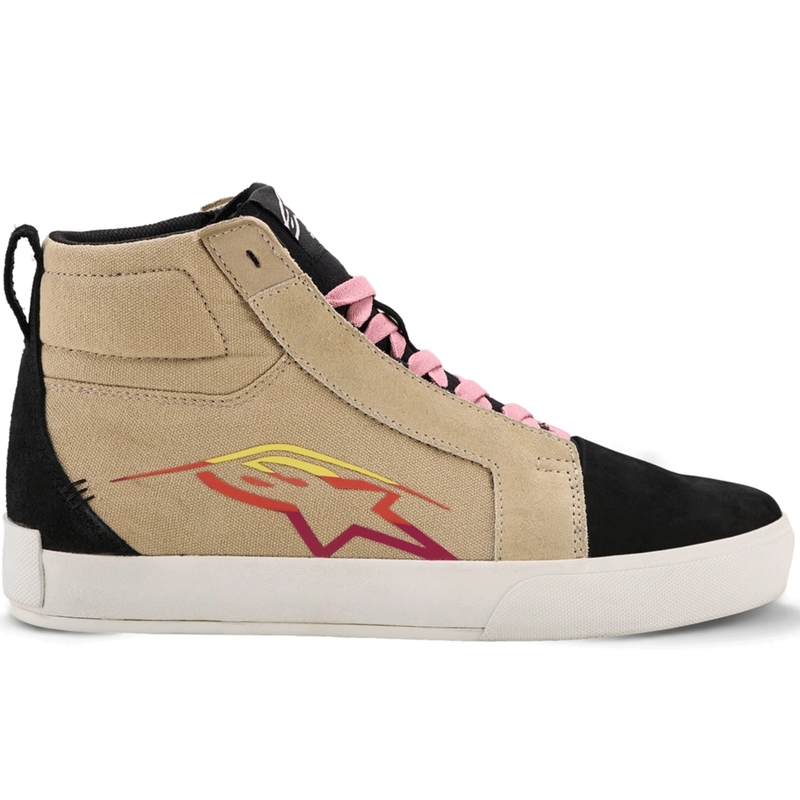 Topánky na motorku Alpinestars Ride-63 Canvas krémovo-čierno-biele