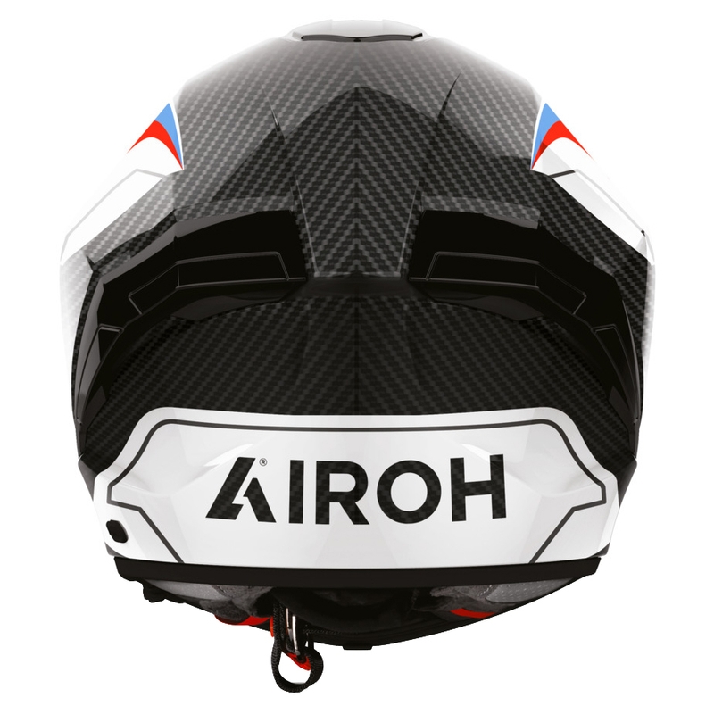 Integrálna helma na motorku Airoh Matryx Carbon Rank čierno-bielo-modrá