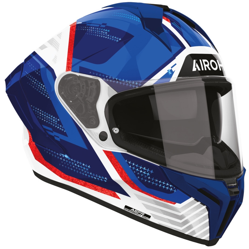 Integrálna helma na motorku Airoh Matryx Starburst modro-červená