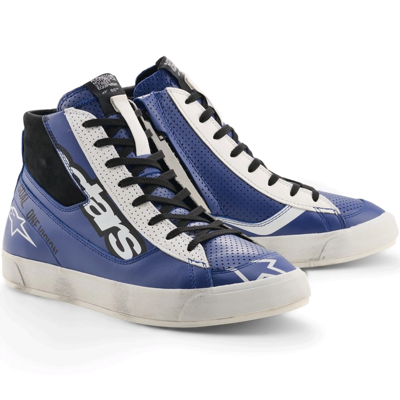 Topánky na motorku Alpinestars Stated Flair modro-bielo-čierne