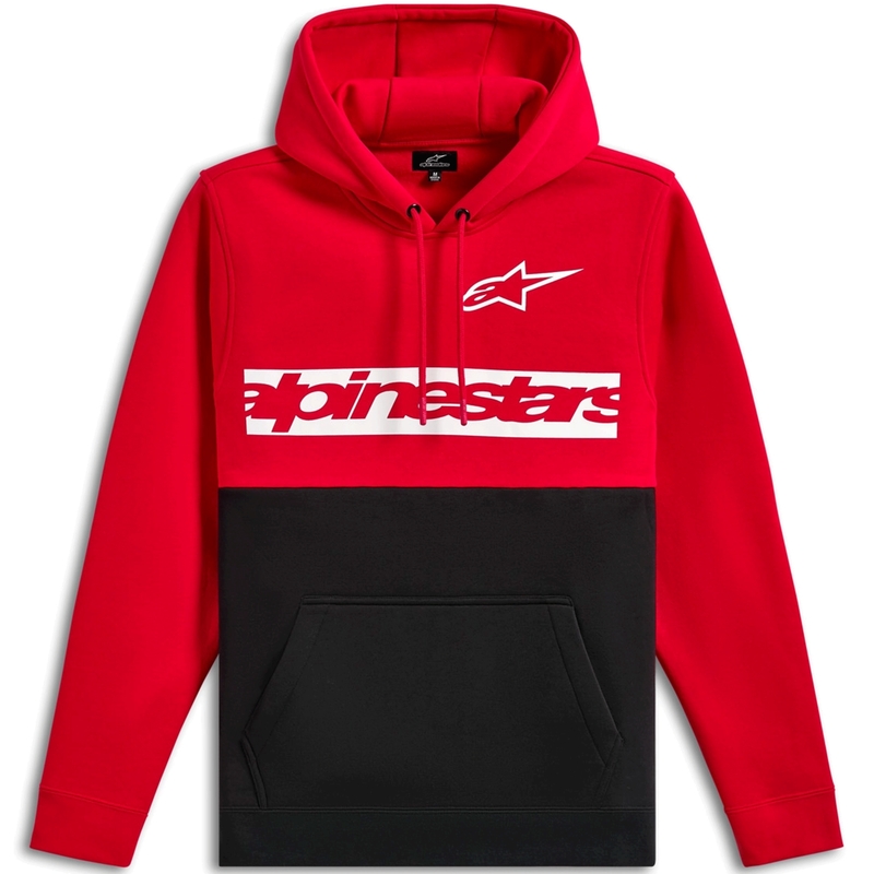Mikina Alpinestars Parallel Hoodie červeno-čierna