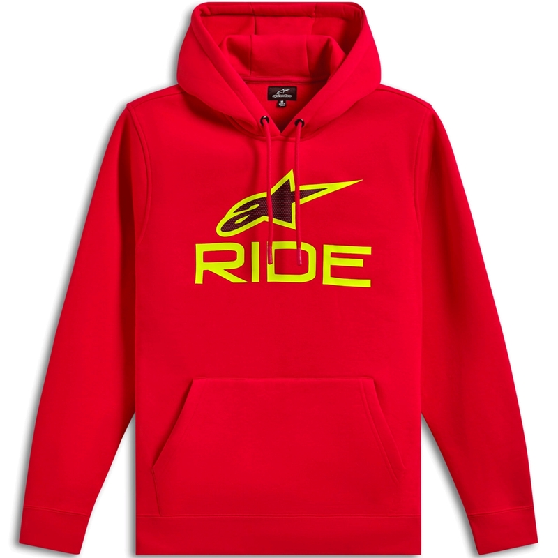 Mikina Alpinestars Ride Hoodie 3 červeno-fluo žlto-čierna
