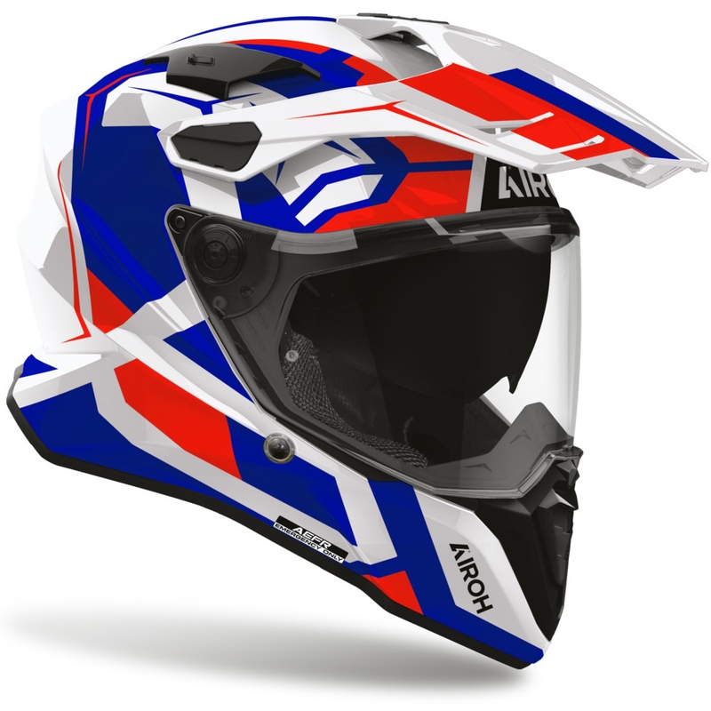 Enduro helma na motorku Airoh Commander 2 Polar modro-červená