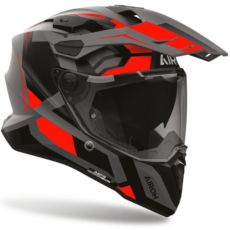 Enduro helma na motorku Airoh Commander 2 Polar matná fluo červená