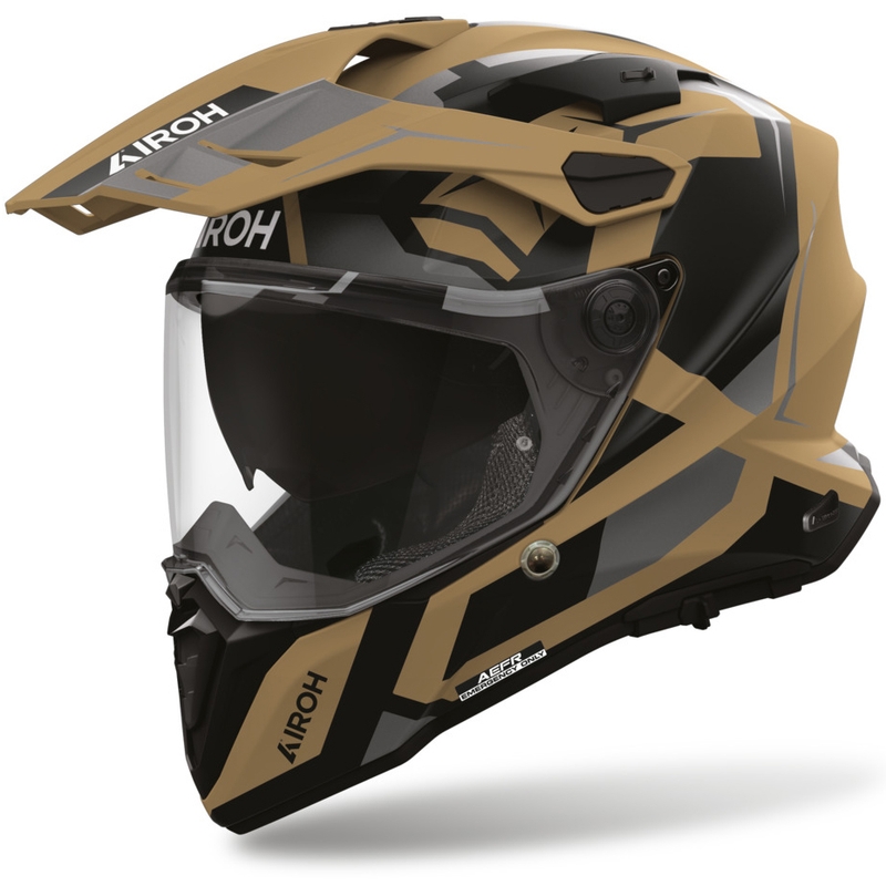Enduro helma na motorku Airoh Commander 2 Polar matná piesková