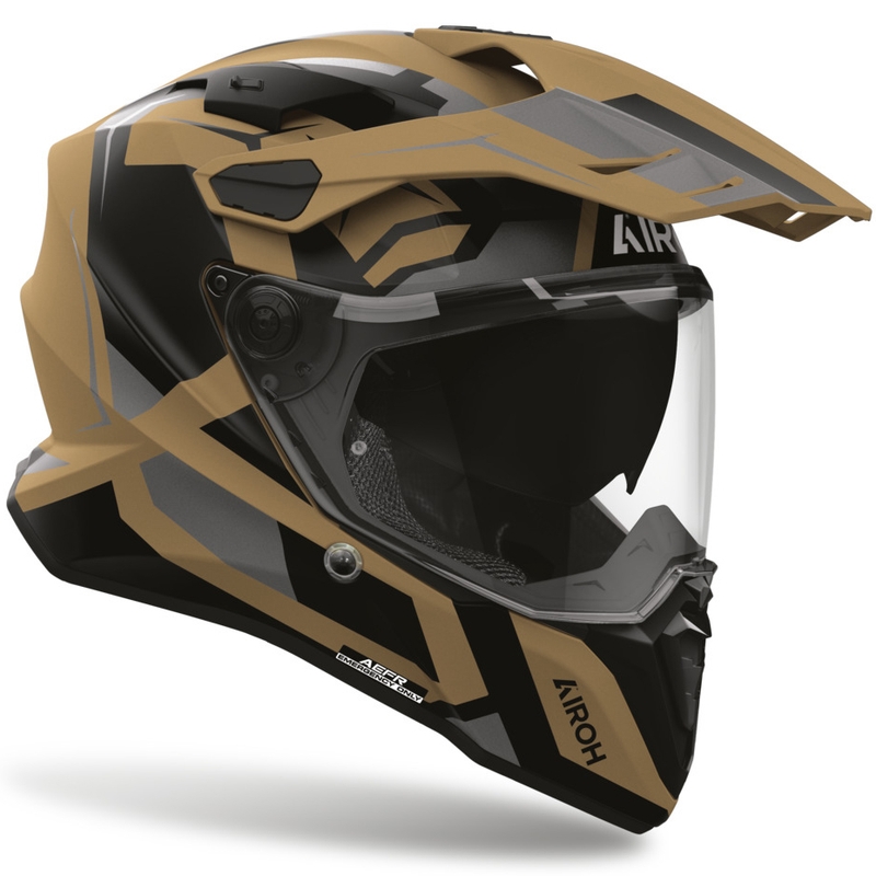 Enduro helma na motorku Airoh Commander 2 Polar matná piesková