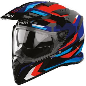 Enduro helma na motorku Airoh BADX-X Glitch modro-červená