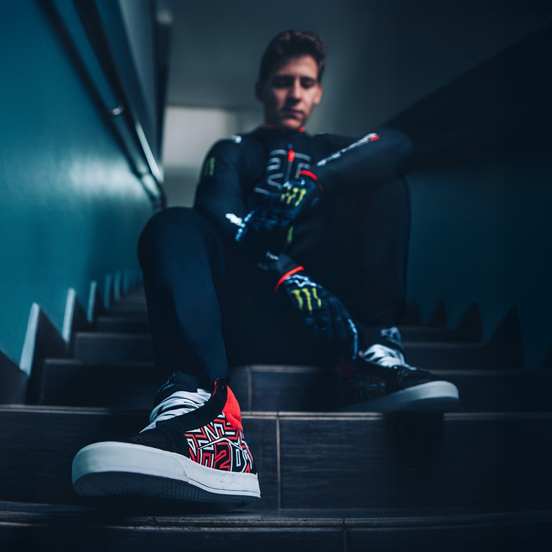 Topánky na motorku Alpinestars Ride-63 Canvas FQ20 čierno-bielo-červené