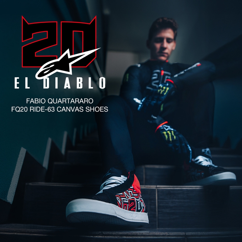 Topánky na motorku Alpinestars Ride-63 Canvas FQ20 čierno-bielo-červené