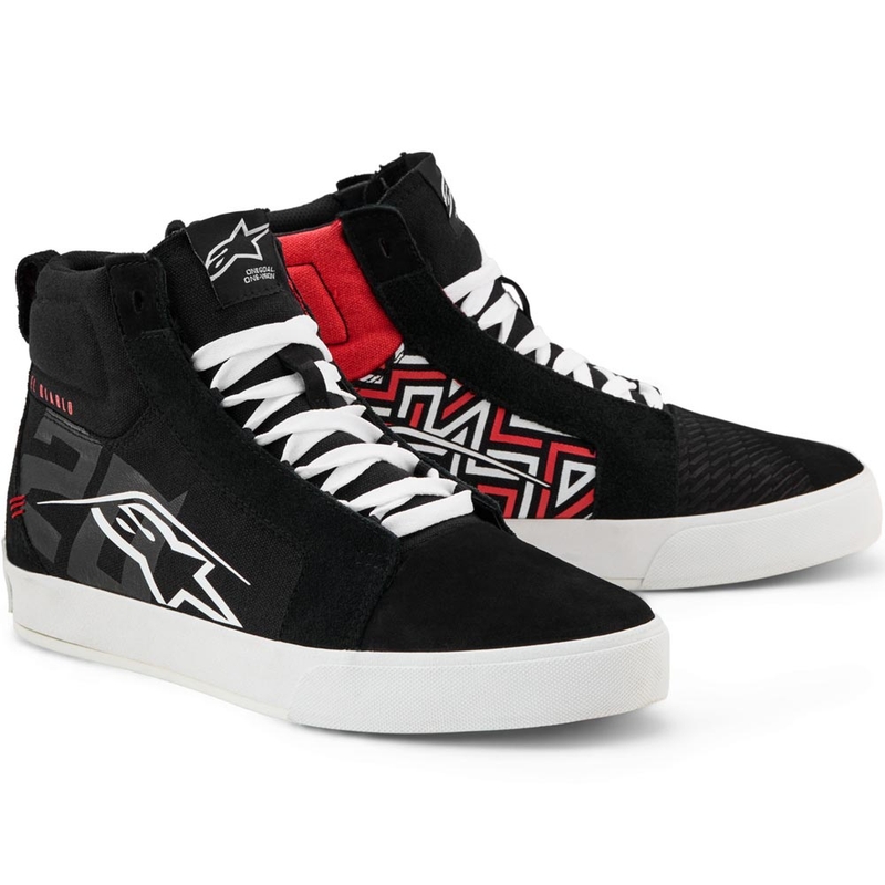 Topánky na motorku Alpinestars Ride-63 Canvas FQ20 čierno-bielo-červené