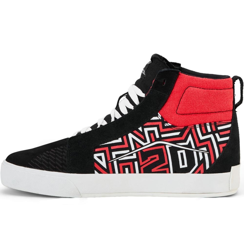 Topánky na motorku Alpinestars Ride-63 Canvas FQ20 čierno-bielo-červené