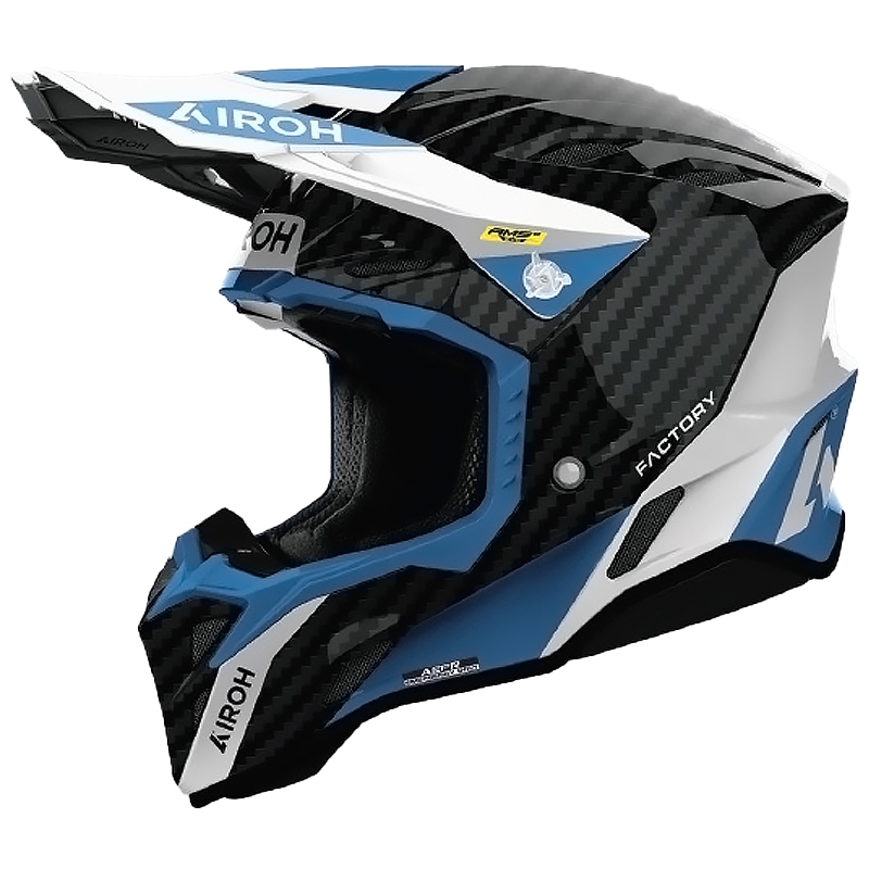 Motokrosová prilba na motorku Airoh Aviator Factory Petrol Carbon sivá