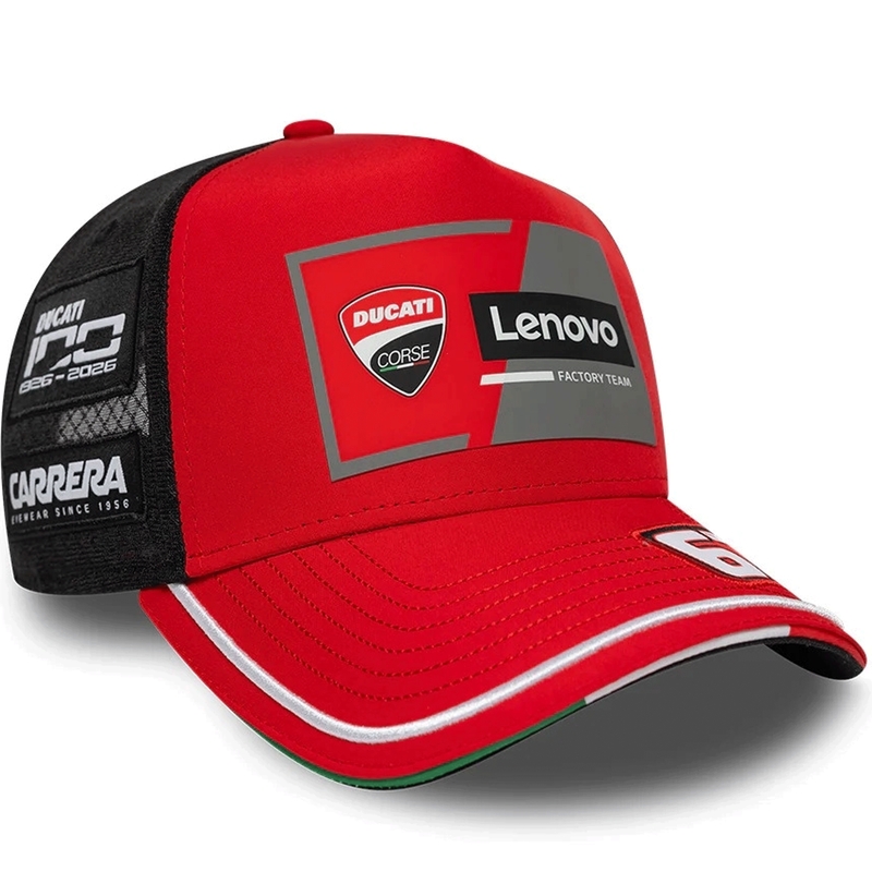 Šiltovka Ducati New Era Lenovo Bagnaia 63 čierno-červená