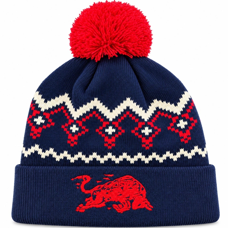 Zimná čiapka Red Bull Winter Beanie tmavo modro-červená