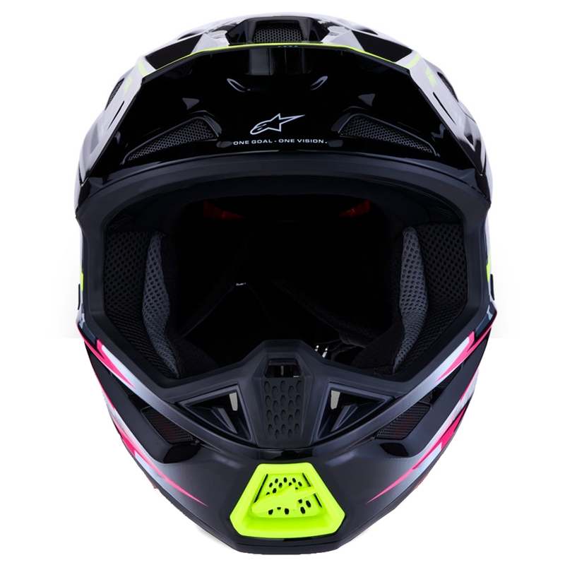 Motokrosová prilba na motorku Alpinestars Supertech S-M7 Blaster šedo-fluo žltá