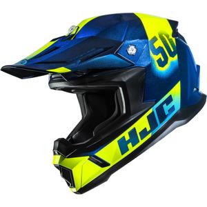 Motokrosová prilba HJC C50 Dash MC2 modro-fluo žltá