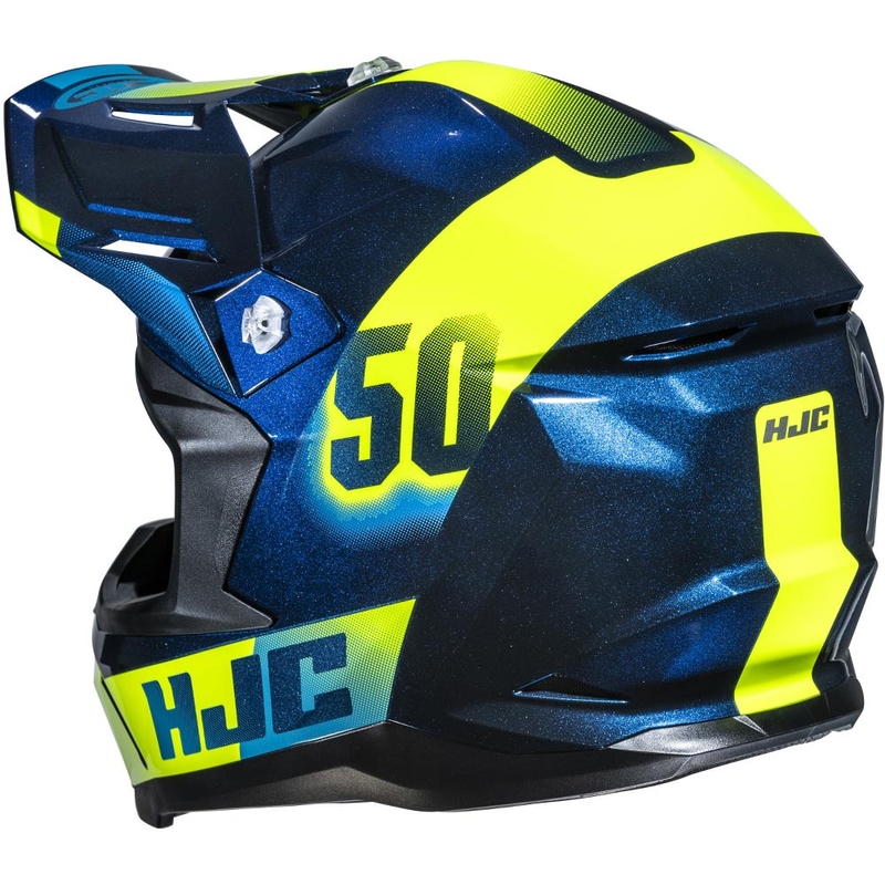 Motokrosová prilba HJC C50 Dash MC2 modro-fluo žltá