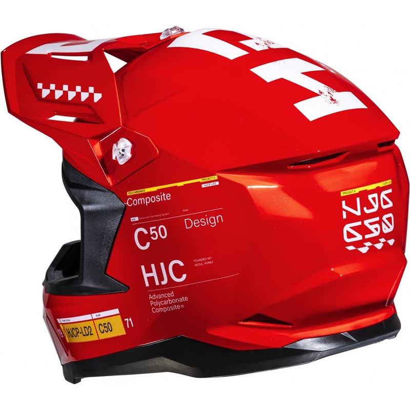 Motokrosová prilba HJC C50 Tagg MC1 červená