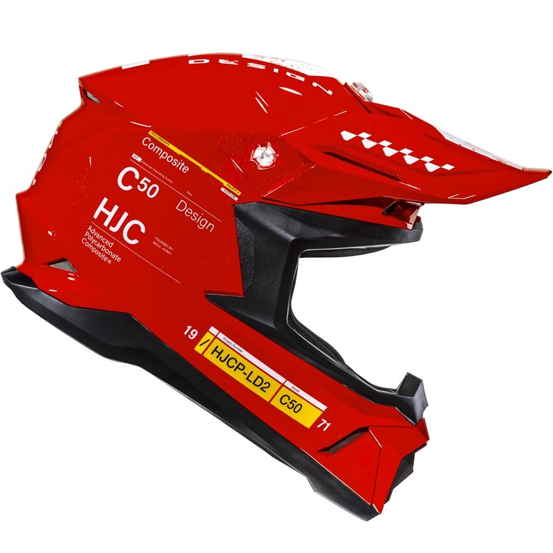 Motokrosová prilba HJC C50 Tagg MC1 červená