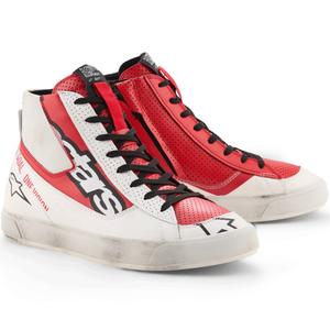Topánky na motorku Alpinestars Stated Flair bielo-červené