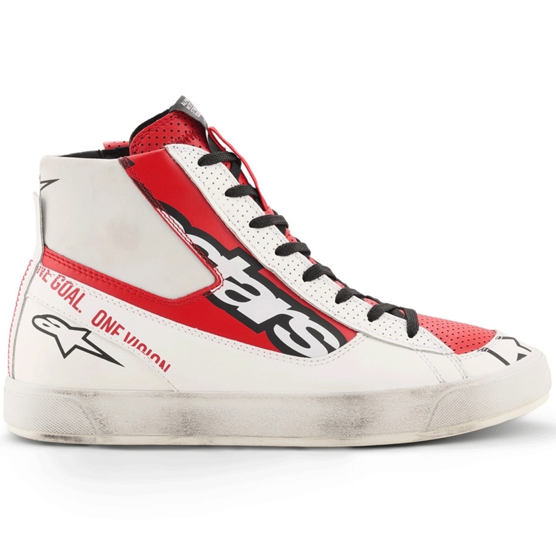 Topánky na motorku Alpinestars Stated Flair bielo-červené