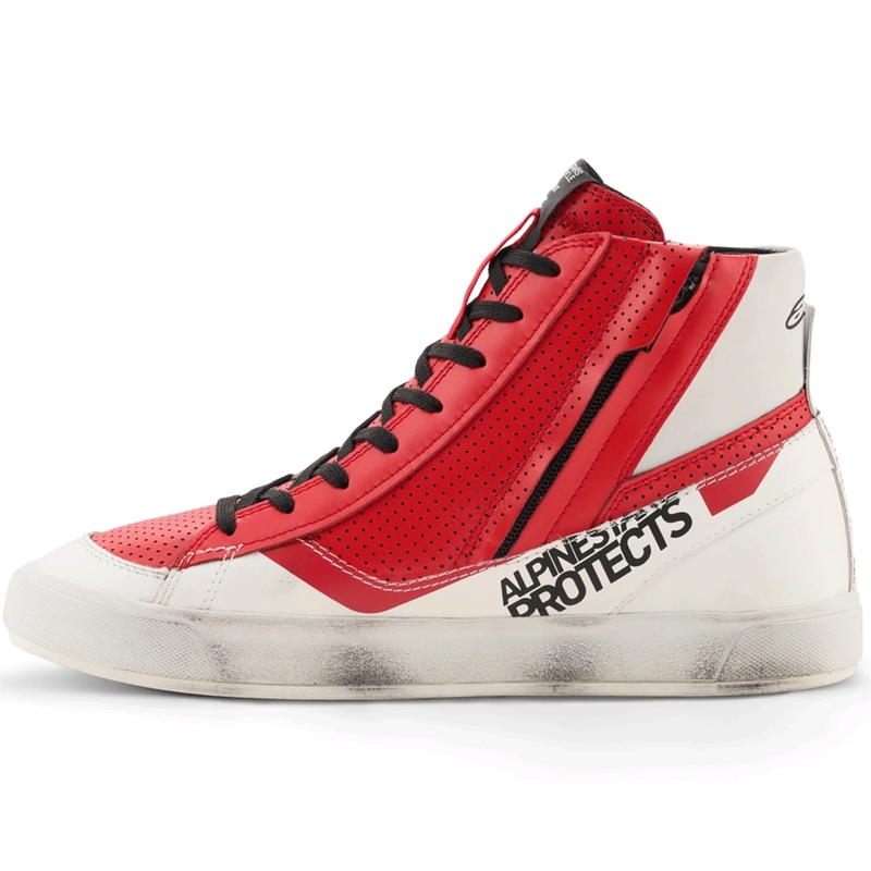 Topánky na motorku Alpinestars Stated Flair bielo-červené