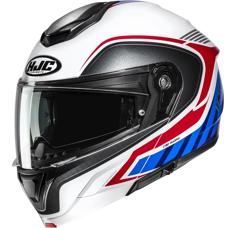 Výklopná helma na motorku HJC C92 Ragna MC21 bielo-červeno-modrá