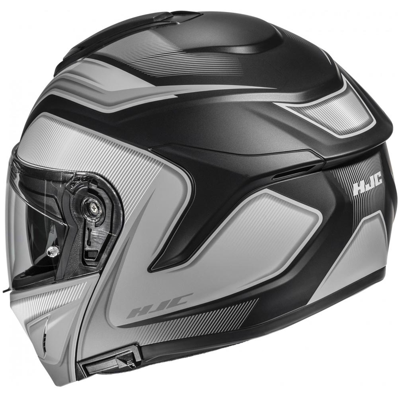 Výklopná helma na motorku HJC C92 Sirius MC5SF čierno-bielo-strieborná